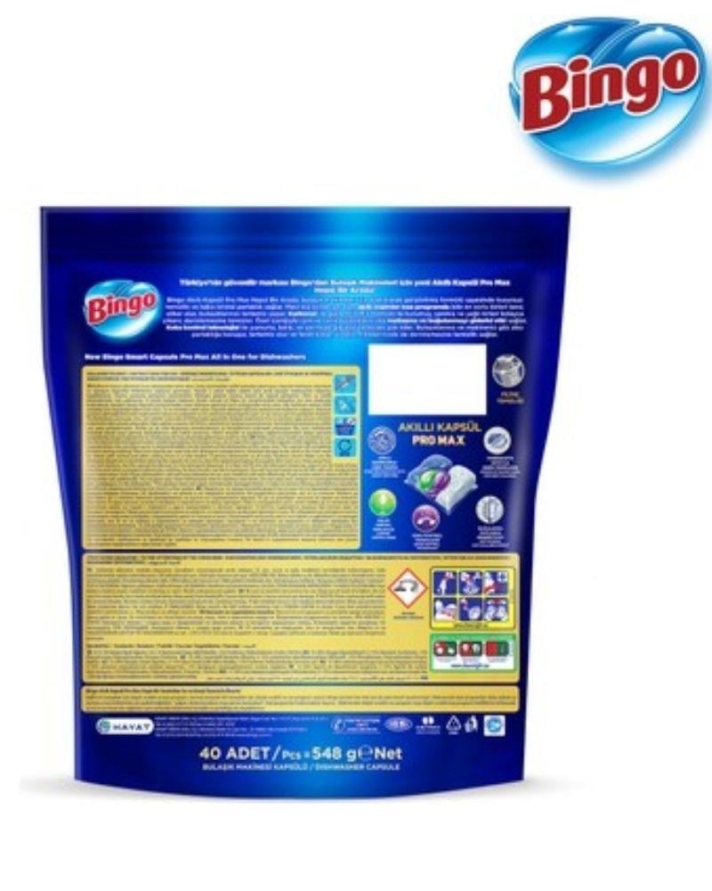 Bingo Akıllı Kapsül Pro Max Bulaşık Makinesi Tableti 40'lı