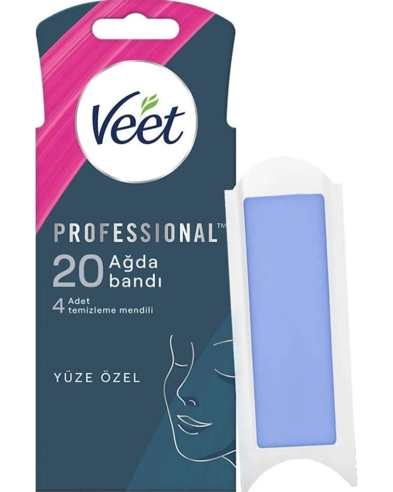 Veet Professional Yüze Özel Sir Ağda Bandı Hassas Ciltler İçin 20'li
