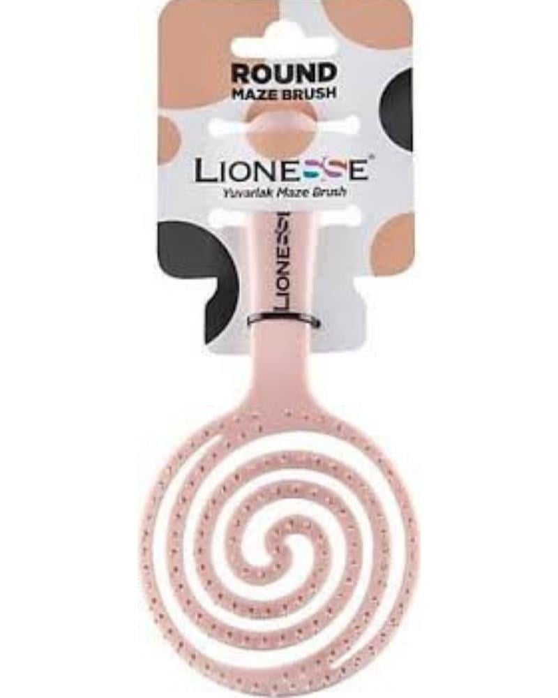 Lionesse Oval Üç Boyutlu Pembe Saç Fırçası