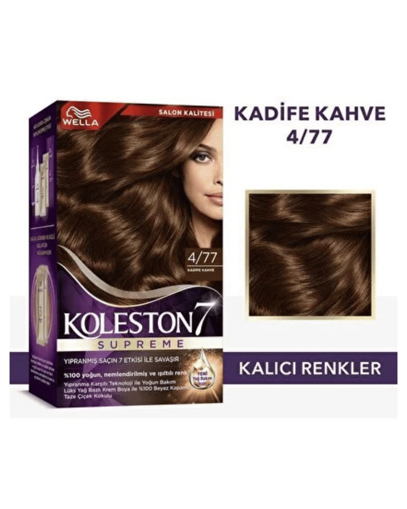 Wella Koleston Supreme Kit Saç Boyası 4/77 Kadife Kahve