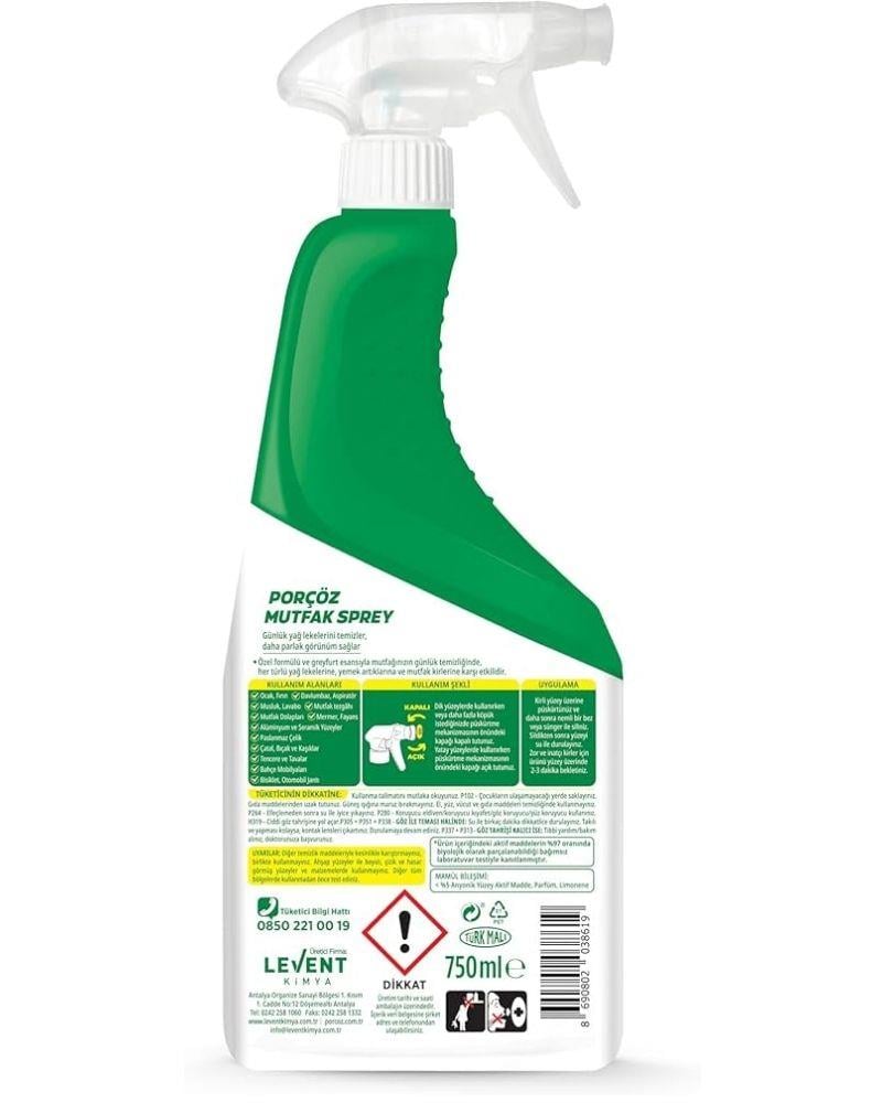 Porçöz Mutfak Temizleyici Sprey 750 ml