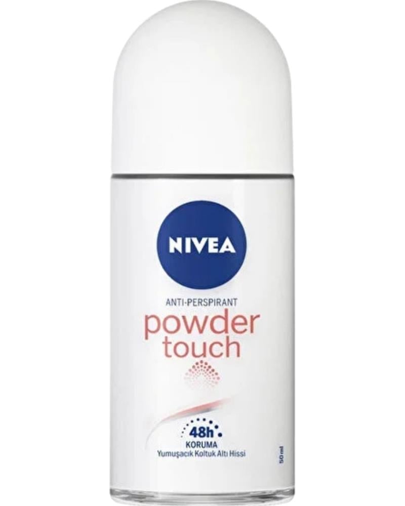 NIVEA Kadın Roll-on Deodorant Powder Touch 50ml, Ter Kokusuna Karşı 48 Saat Koruma, Bakımlı Koltuk Altı