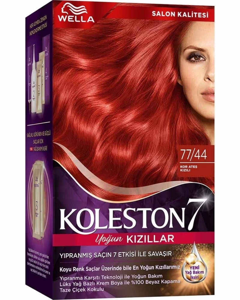 Wella Koleston Kit Saç Boyası Kor Ateş Kızılı 77/44