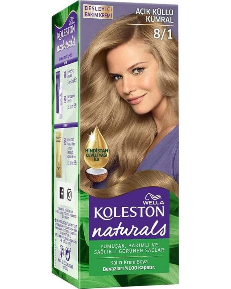 Wella Koleston Naturals Saç Boyası 8/1 Açık Küllü Kumral