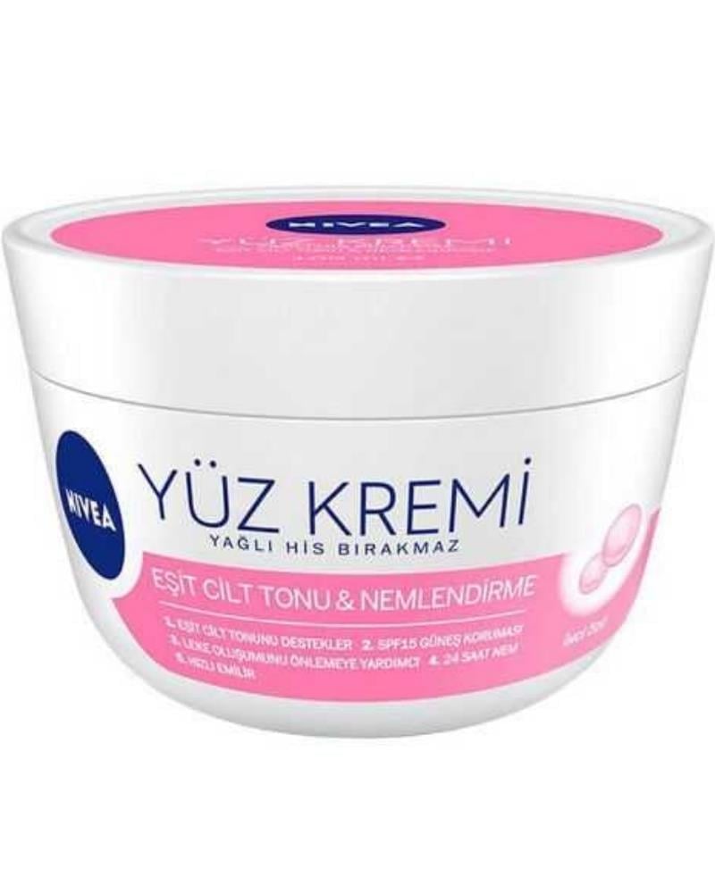NIVEA 5i1 Arada Cilt Tonu Eşitleyici Yüz Bakım Kremi, Spf 15, 24 Saat Nemlendirici, Leke Oluşumu Önleyici