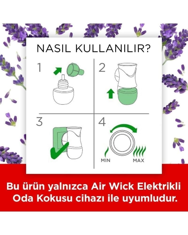 Air Wick Renksiz Elektrikli Oda Kokusu Cihaz + Yedek Şişe Lavanta