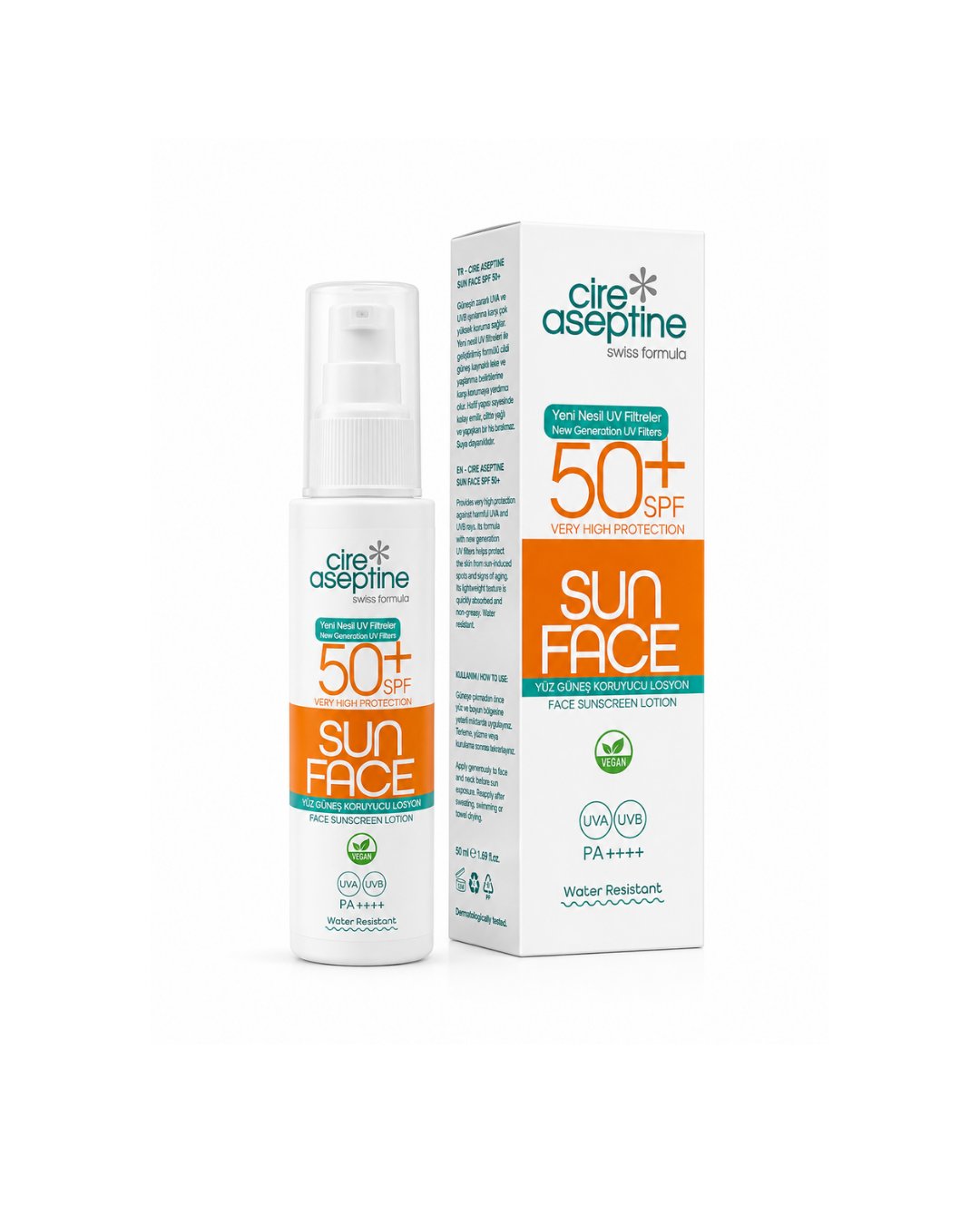 Cire Aseptine 50+SPF Yüz Güneş Koruyucu Krem 60 Ml