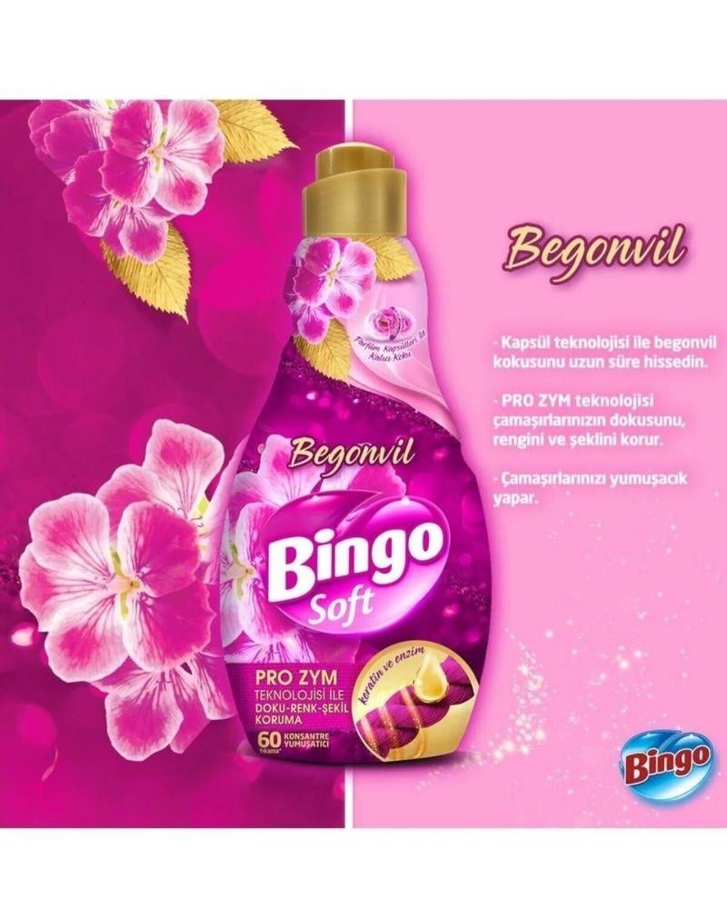 Bingo Konsantre Çamaşır Yumuşatıcısı Begonvil 1440 ml
