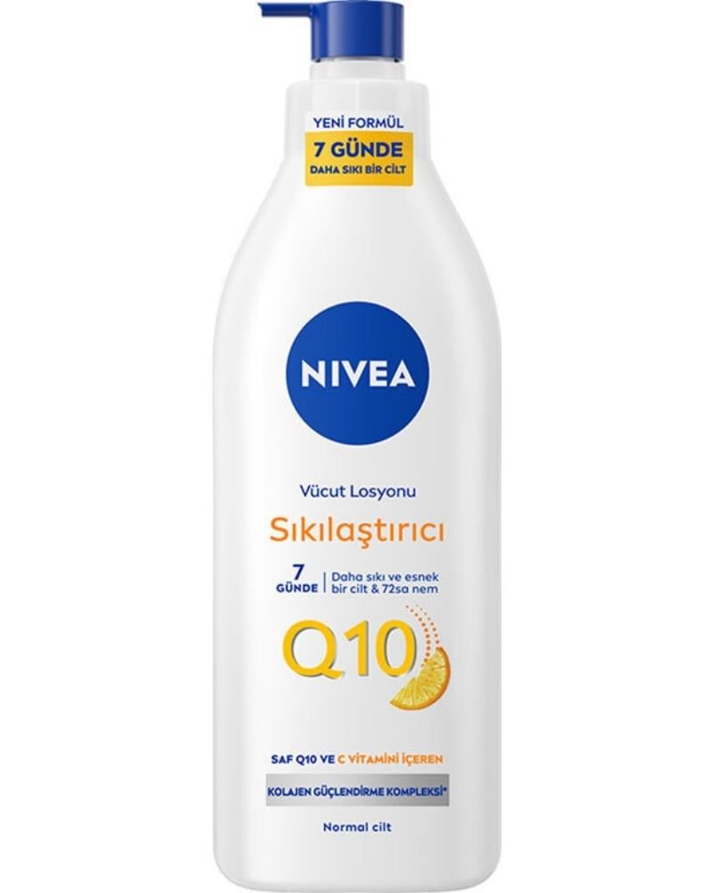 NIVEA Q10 Sıkılaştırıcı Vücut Losyonu 400ml, 10 Günde Sıkılaş, C Vitamini, Nemlendirici, Normal Ciltler