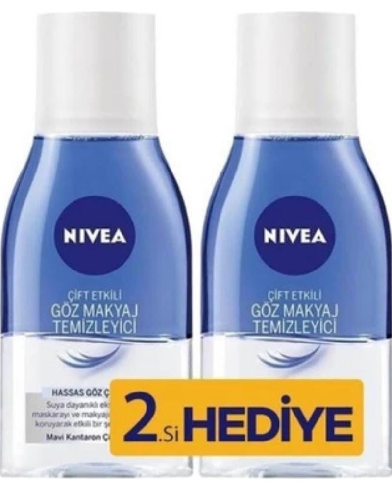 NIVEA Make Up Expert Hassas Çift Fazlı 125 ml 2'li Paket Göz Makyaj Temizleyici