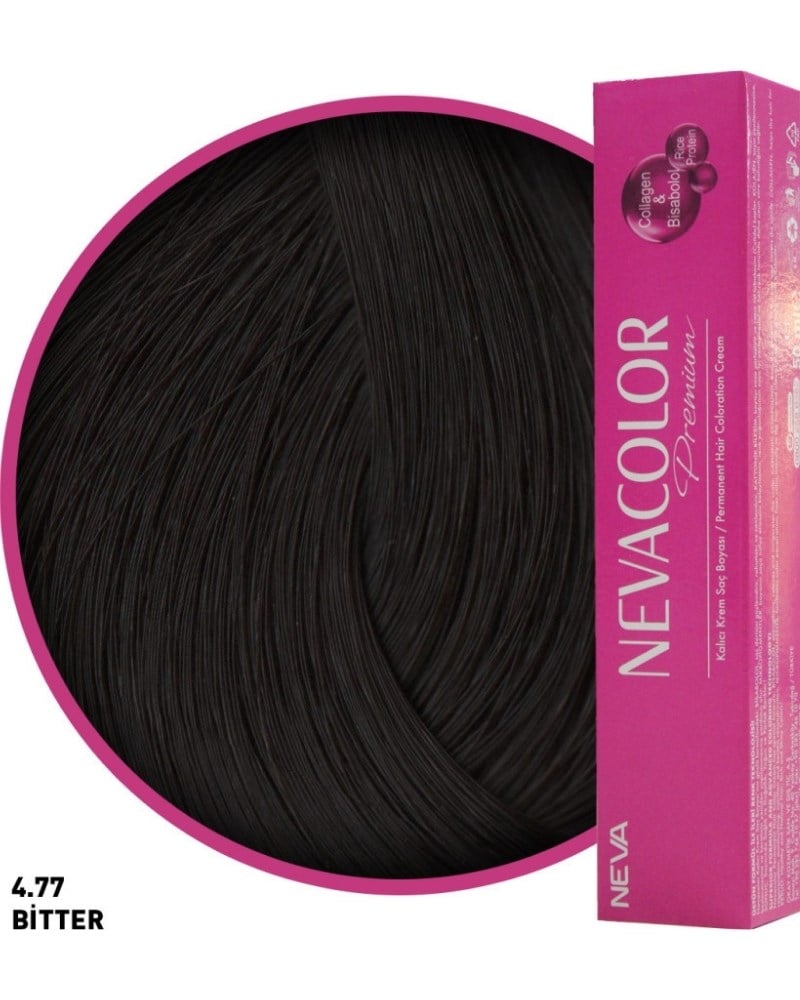 Nevacolor Premium 4.77 Bitter - Kalıcı Krem Saç Boyası 50 g Tüp