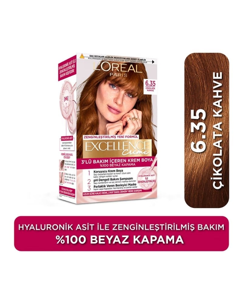 L'Oreal Paris Excellence Çikolata Kahve Saç Boyası 6.35