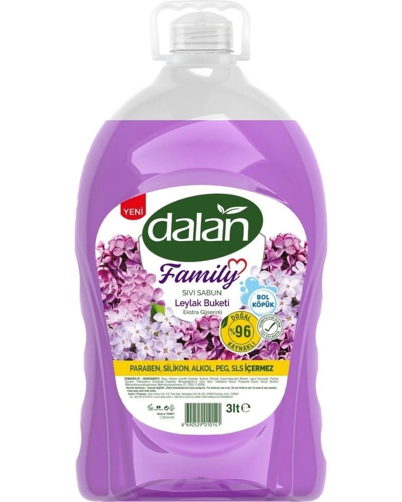 Dalan Sıvı Sabun 3 L. Leylak Buketi Paraben, Silikon, Alkol, Peg, Sls Içermez