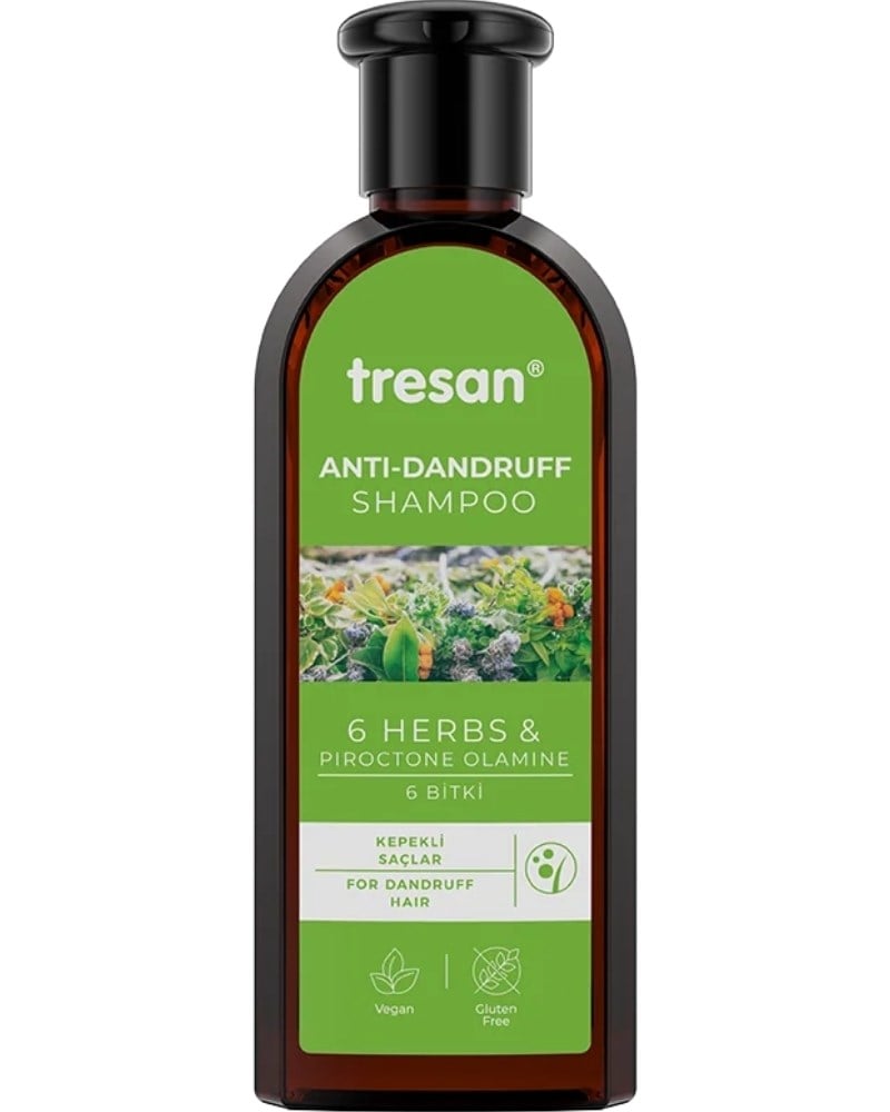Tresan 6 Bitki Kompleksi Kepek Karşıtı Bakım Şampuanı - Kepeğe Eğilimli Saçlar (300 ml)