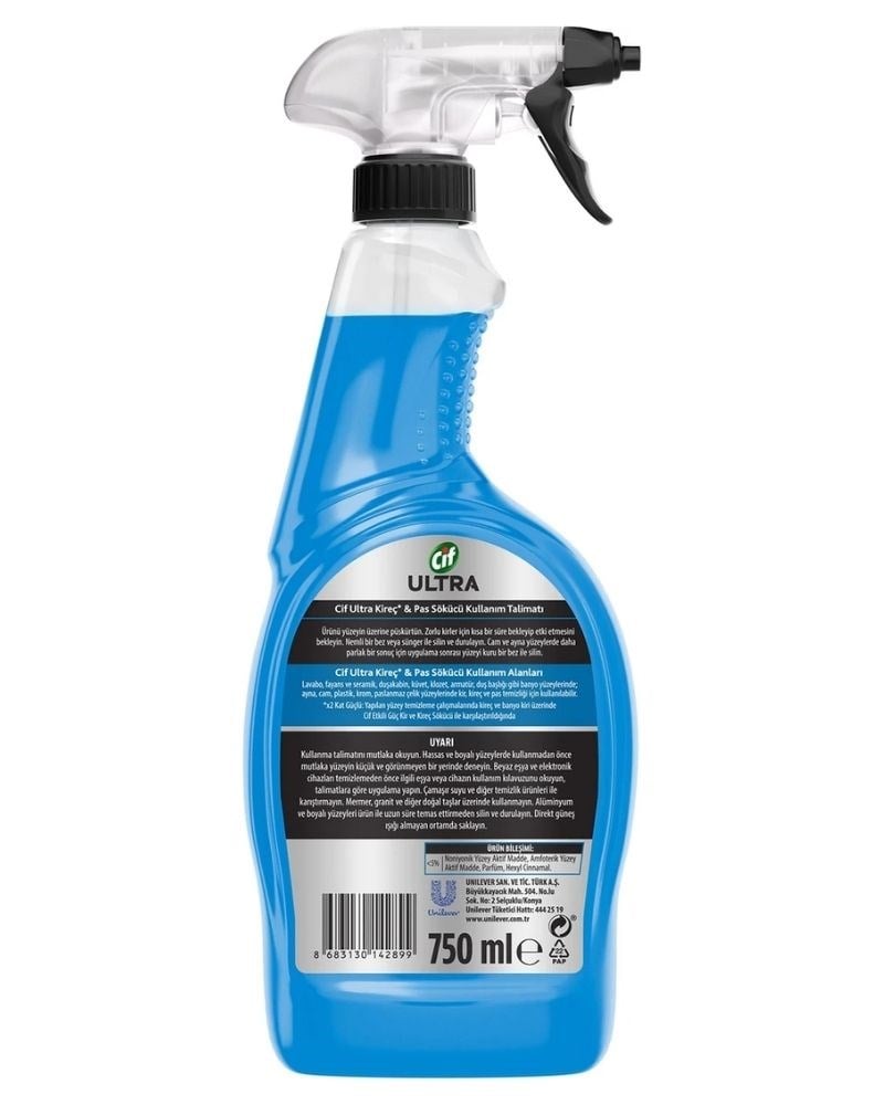 Cif Ultra Sprey Kireç ve Pas Sökücü 750 ml