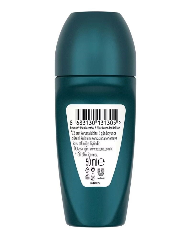 Rexona Thermocool Menthol & Blue Lavender 72 Saat Koruma Antiperspirant Erkek Roll-On 50 ml