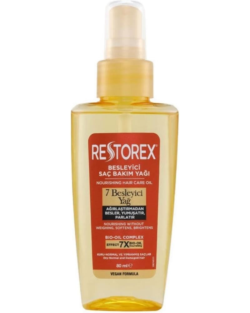 Restorex Besleyici Bakım Yağı 80 Ml - 7 Besleyici Yağ Göz Alıcı Parlaklık İpeksi Yumuşaklık