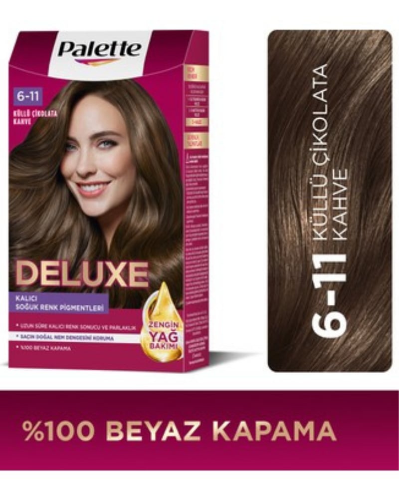 Palette Deluxe Saç Boyası 6-11 Küllü Çikolata Kahve