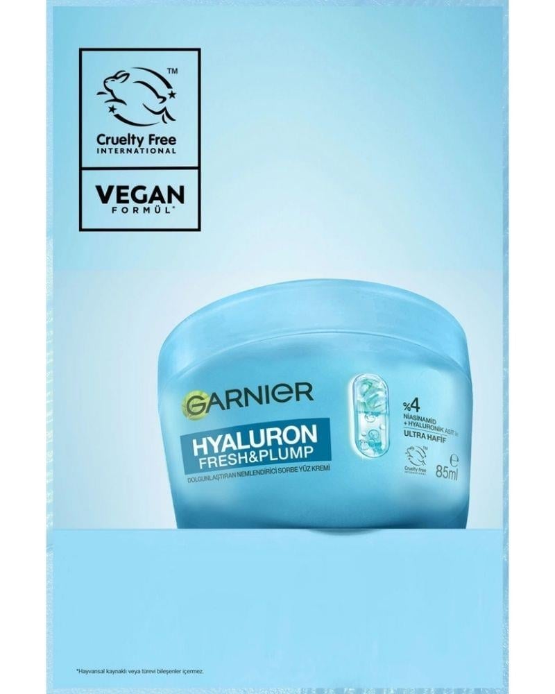Garnier Hyaluron Fresh & Plump Dolgunlaştıran Nemlendirici Sorbe Yüz Kremi 85 ml