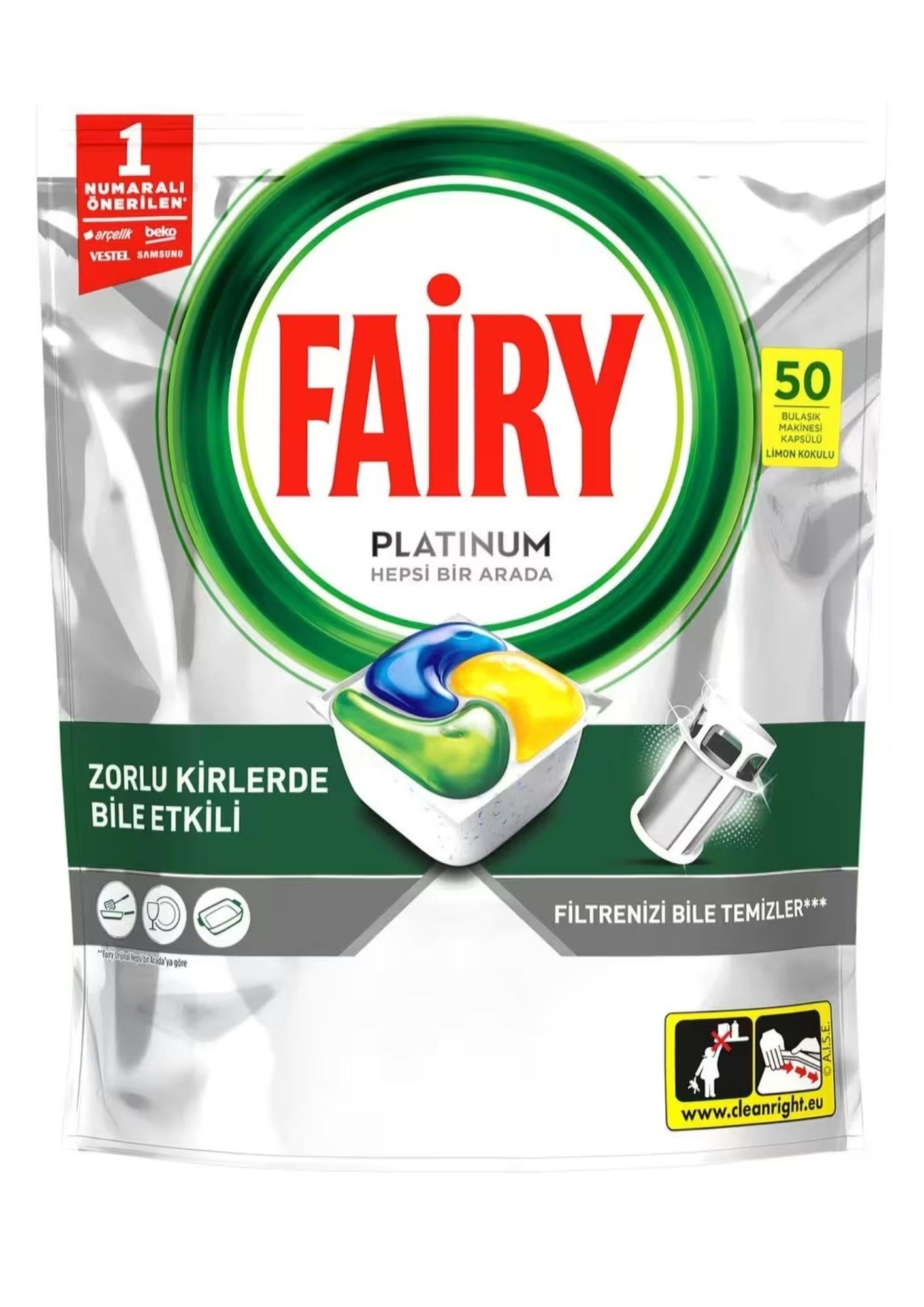 Fairy Bulaşık Makinesi Deterjanı Kapsülü Platinum 50 Yıkama
