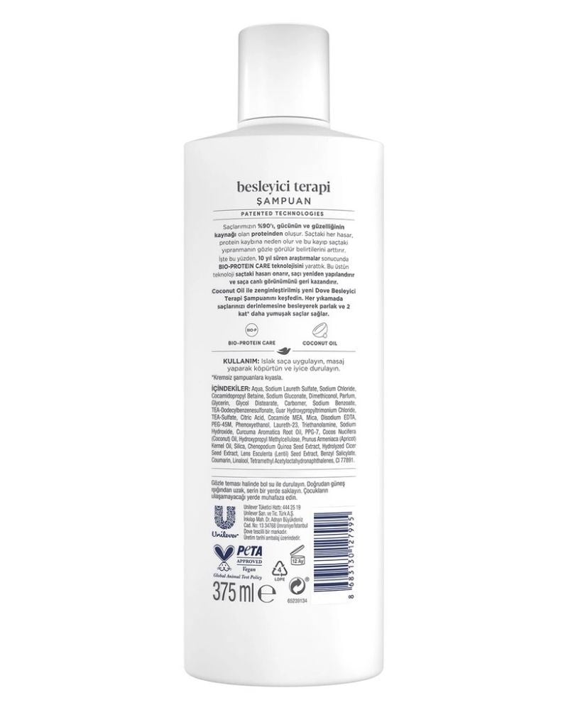 Dove Coconut Oil Besleyici Terapi Şampuan 375 ml