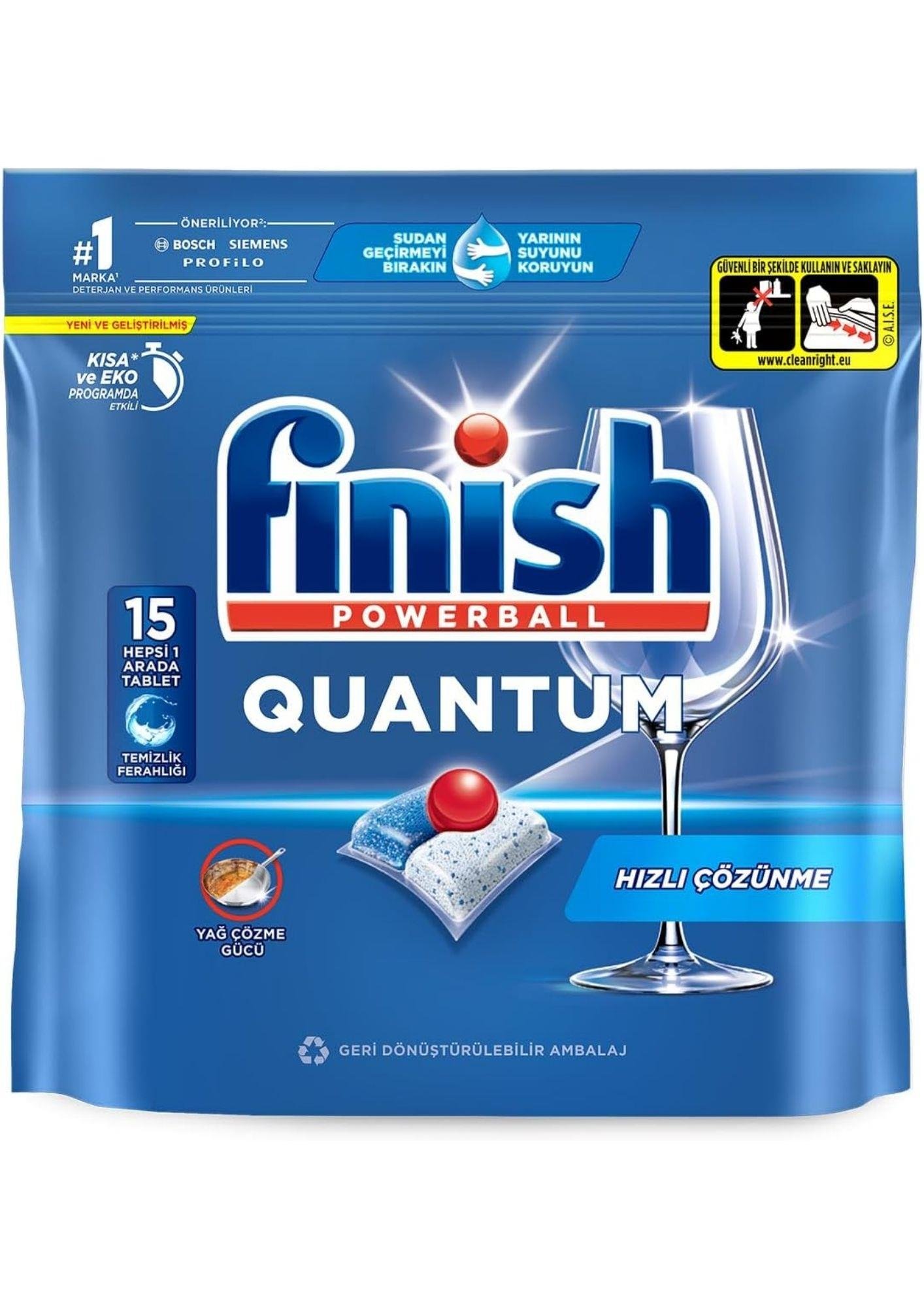 Finish Quantum 15 Tablet Bulaşık Makinesi Deterjanı