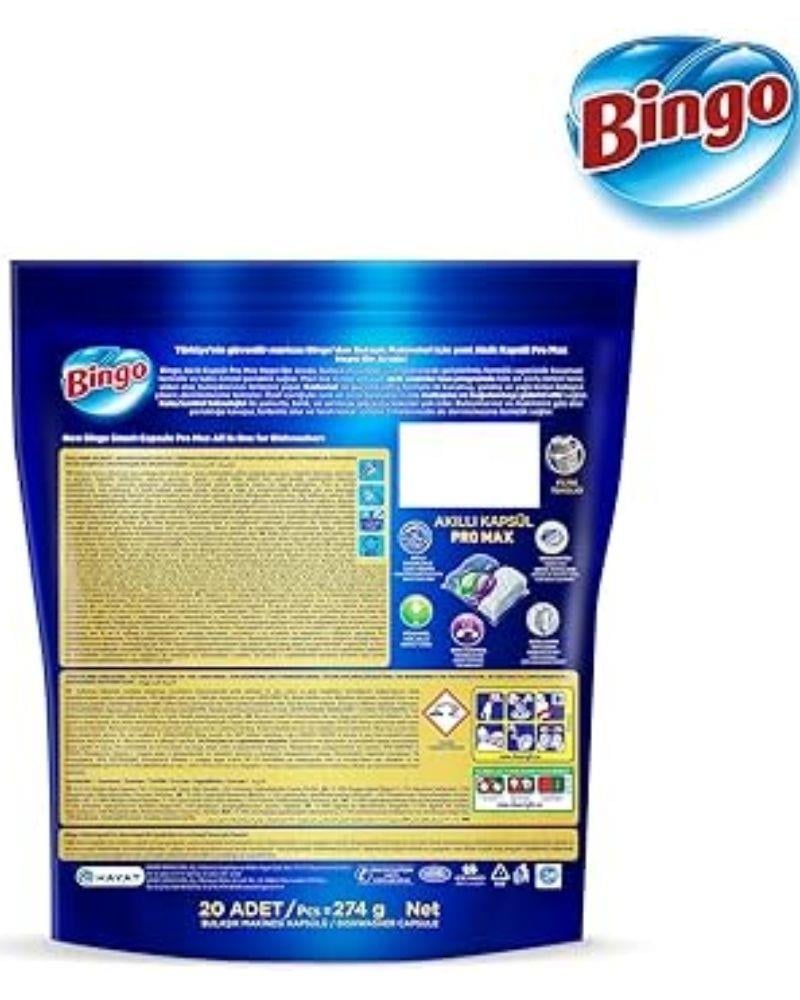 Bingo Akıllı Kapsül Pro Max Bulaşık Makinesi Tableti 20'li