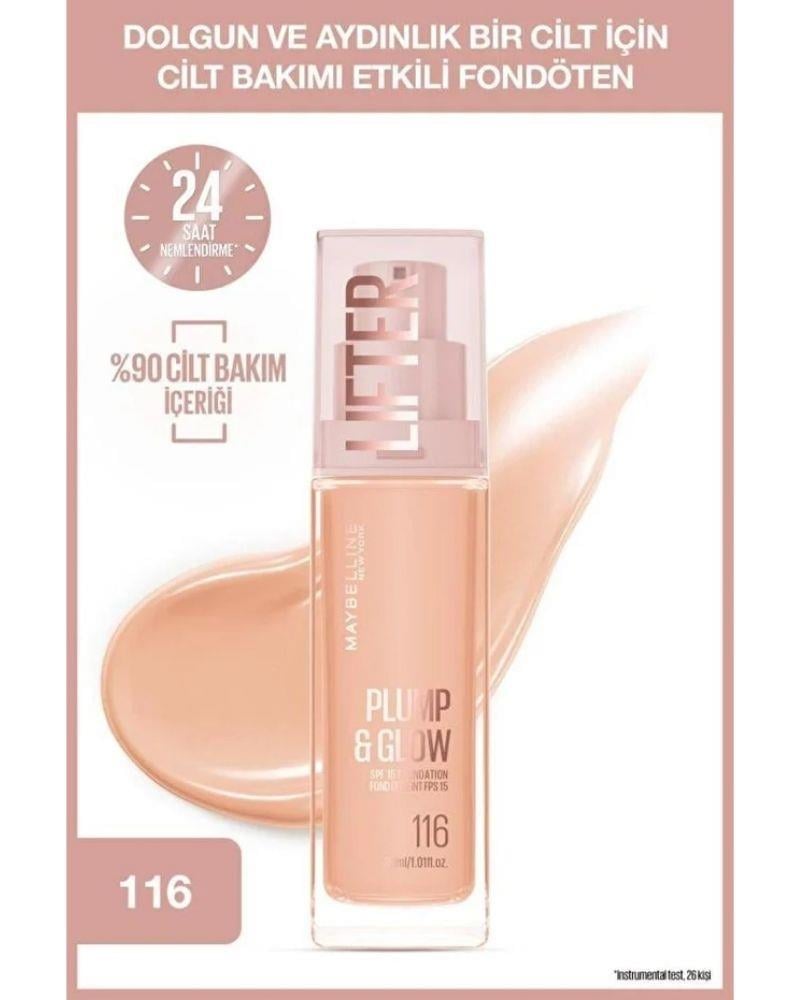 Maybelline New York Lifter Niasinamid ve Hyalüronik Asit İçeren Aydınlatan Fondöten - 116