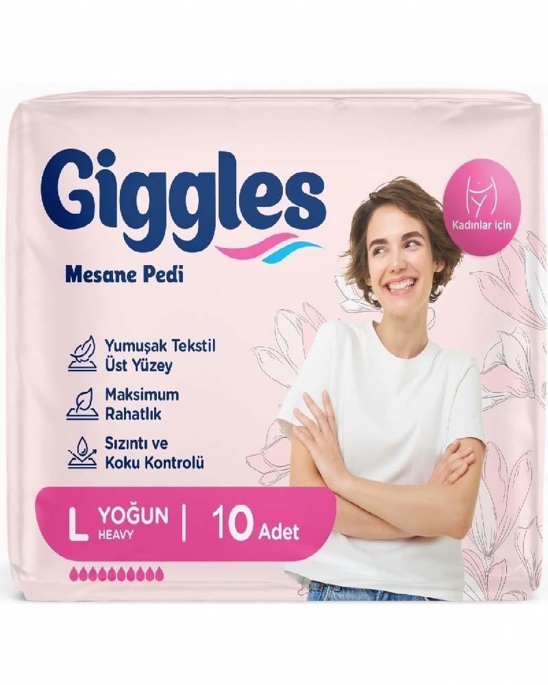 Giggles Kadın Mesane Pedi 10'lu Large