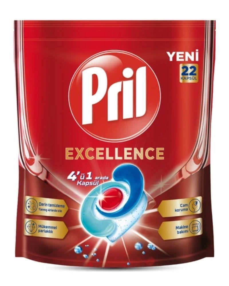 Pril Excellence Bulaşık Makinesi Deterjanı Tableti 22 Kapsül