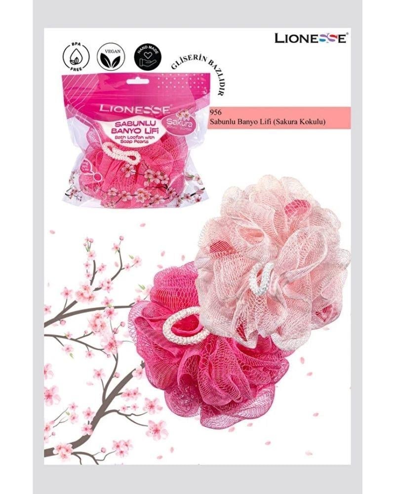 Lionesse Sabunlu Banyo Lifi 956 – Sakura Çiçeği Kokulu (Seyahat Boy)