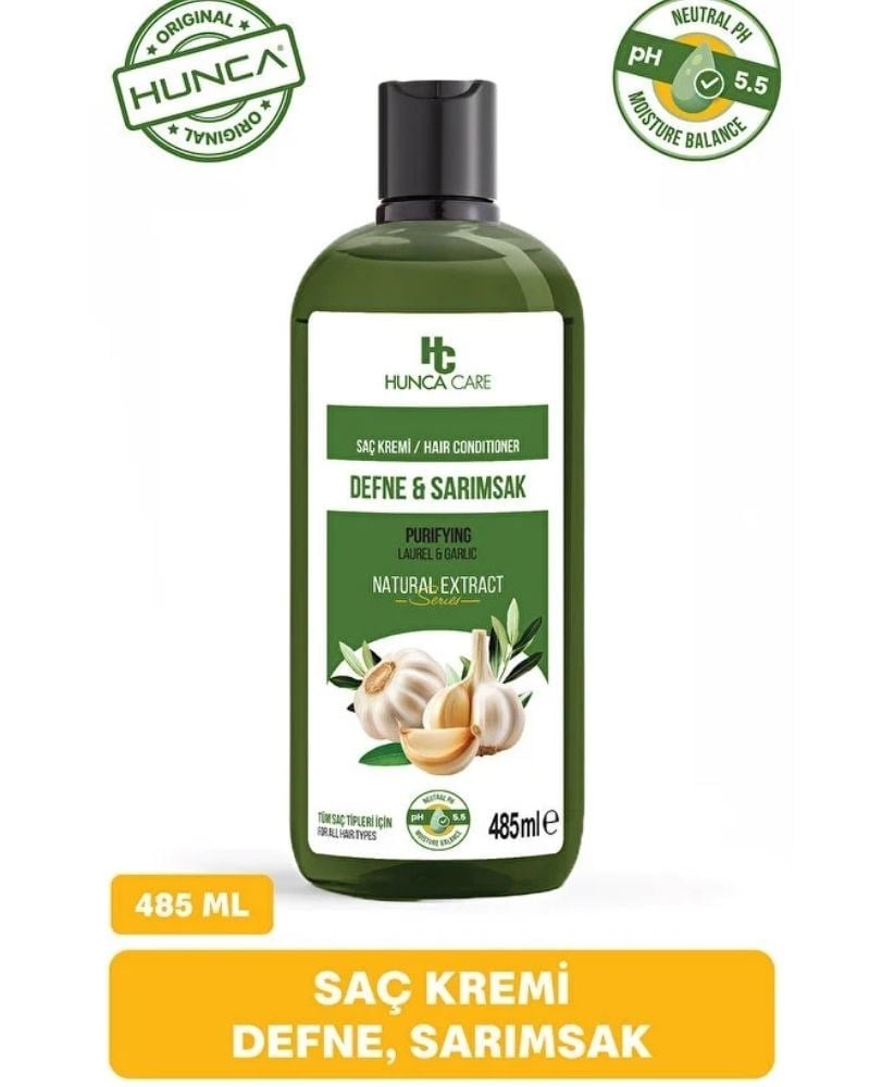 Hunca Care Defne ve Sarımsaklı Saç Kremi 485 ml