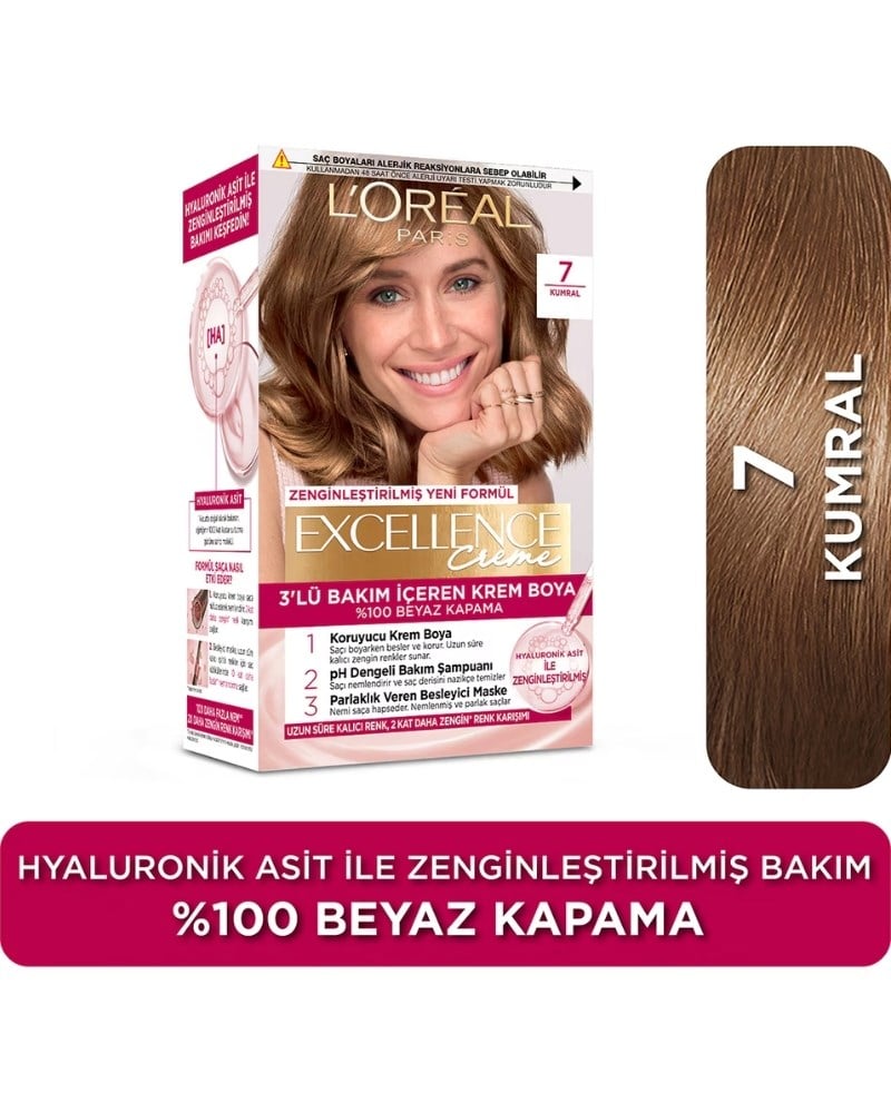 L'Oreal Paris Excellence Kumral Saç Boyası 7