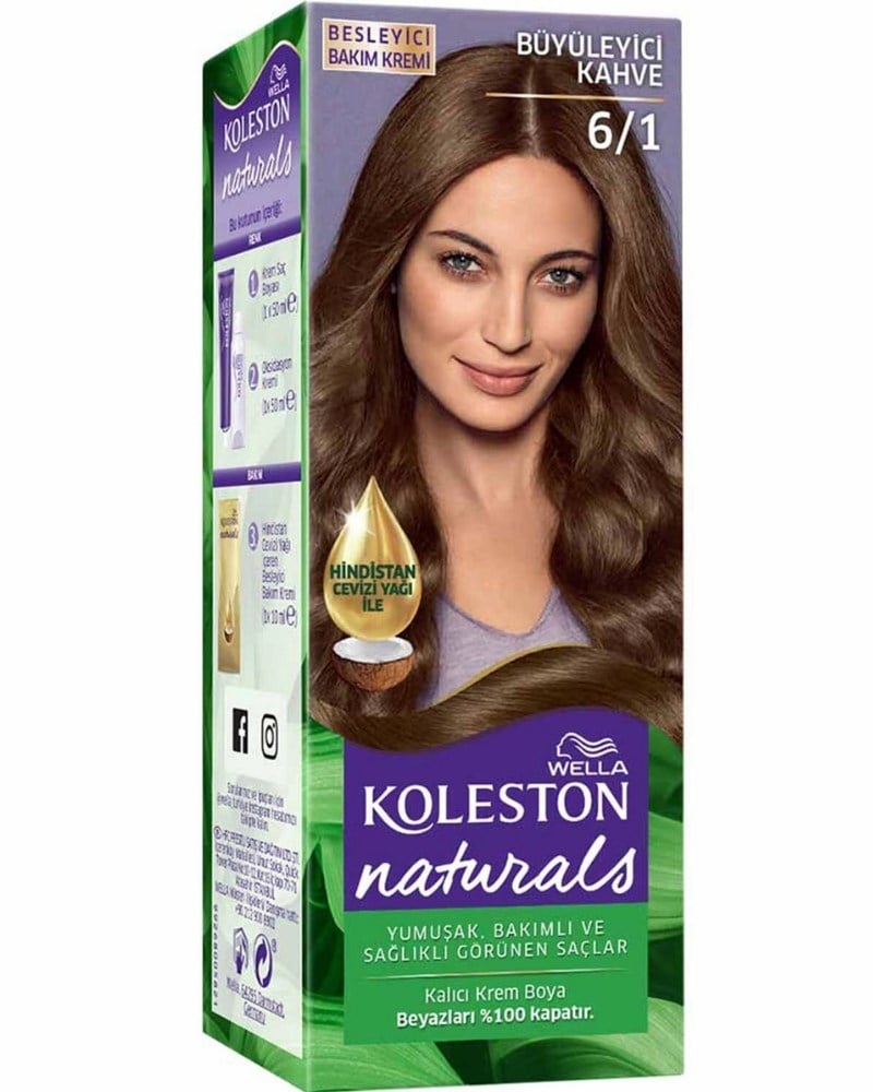 Wella Koleston Naturals Saç Boyası 6/1 Büyüleyici Kahve