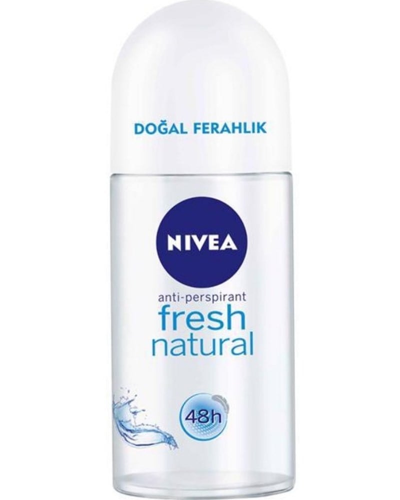 NIVEA Kadın Roll-on Deodorant Fresh Natural 50ml, 48 Saat Anti-perspirant Ter Koruması, Okyanus Özleri