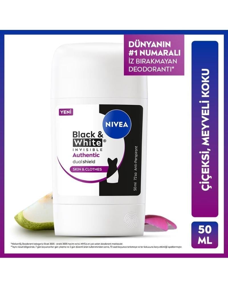 Nivea Deodorant Stick Black & White Authentic Kadın 50 ml