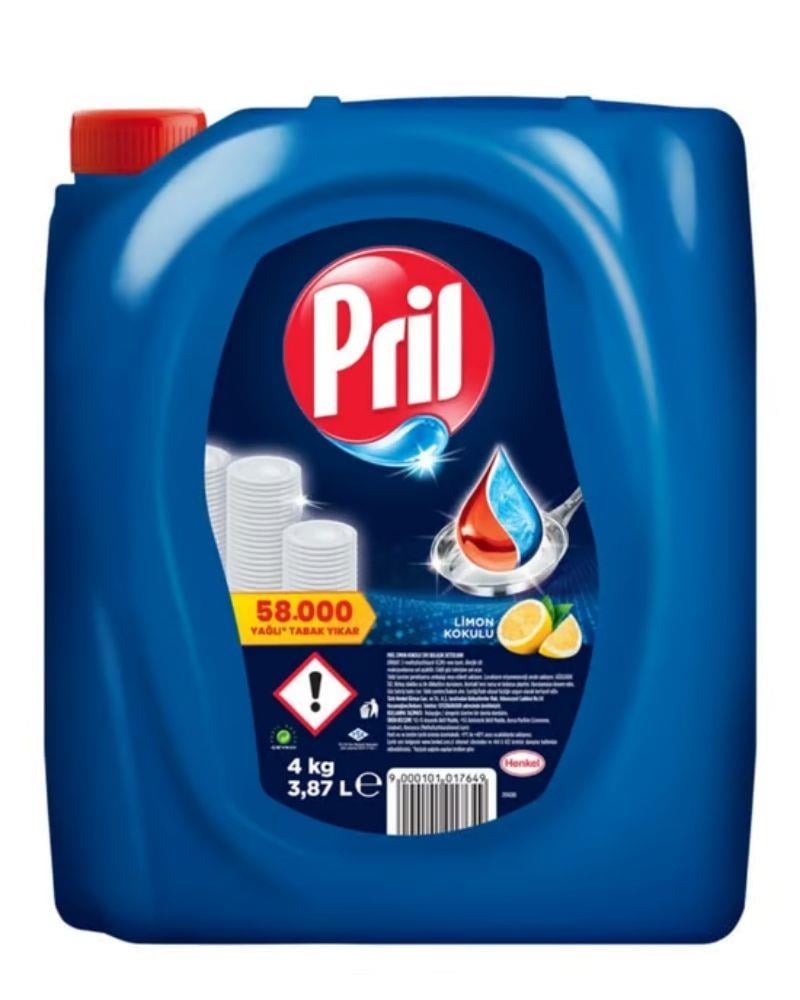 Pril Elde Yıkama Bulaşık Deterjanı Limon Kokulu 4 kg