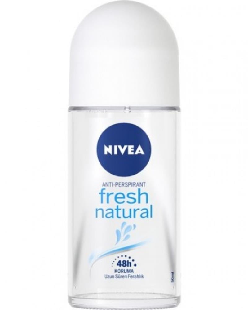 NIVEA Kadın Roll-on Deodorant Fresh Natural 50ml, 48 Saat Anti-perspirant Ter Koruması, Okyanus Özleri