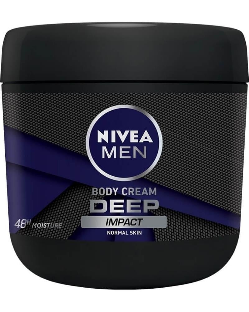 NIVEA MEN Erkek El Ve Vücut Kremi Deep Impact 400ml, 48 Saat Nemlendirici,Erkeklere Özel Bakım