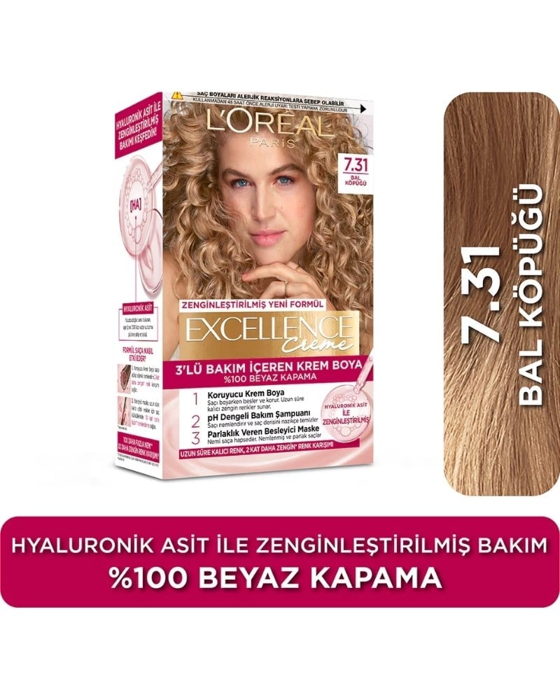 L'Oreal Paris Excellence Bal Peteği Saç Boyası 7.31