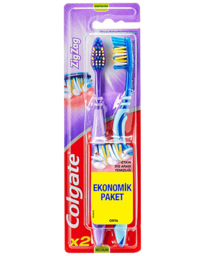 Colgate Zig Zag Diş Fırçası Orta 1+1