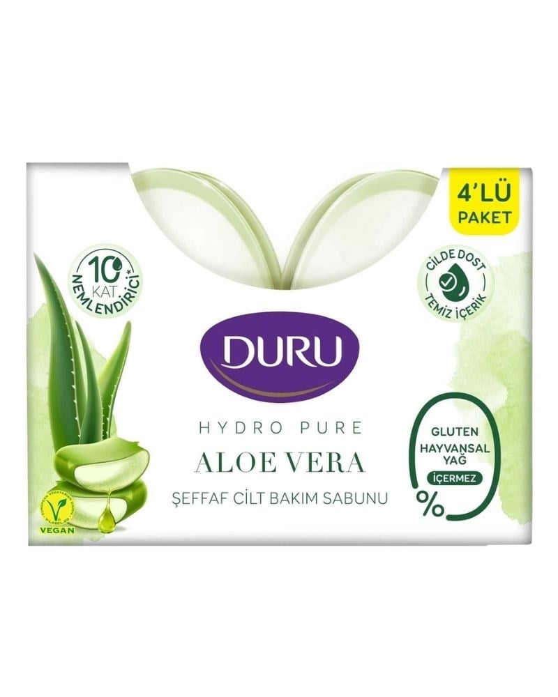 Duru Hydro Pure Aloe Vera Şeffaf Cilt Bakım Sabunu 135 gr x 4