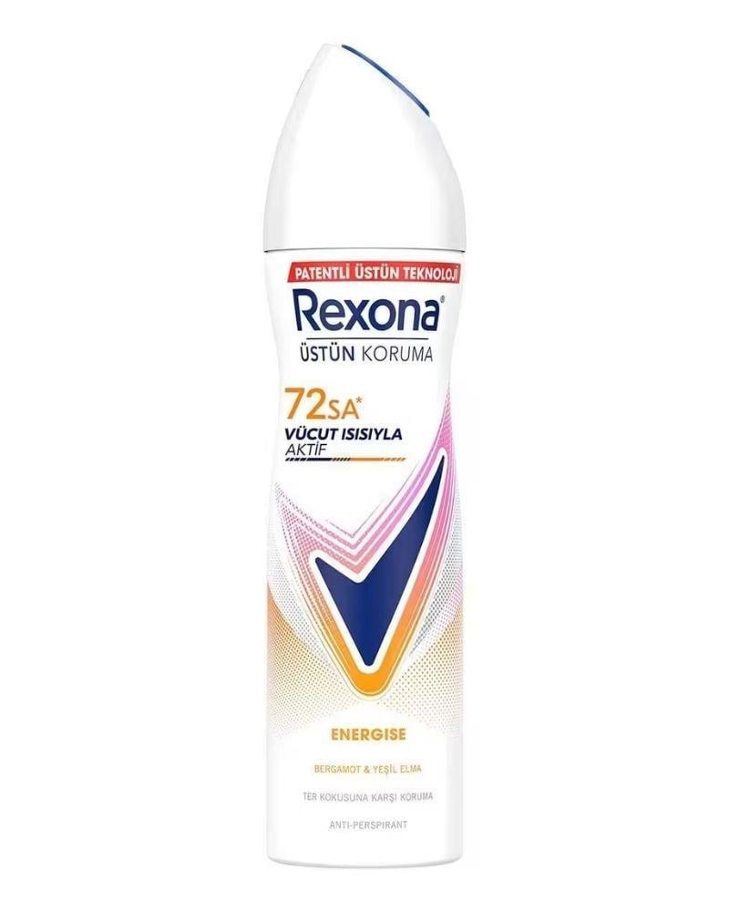 Rexona Kadın Sprey Deodorant Energize Bergamot Yeşil Elma 150 ml