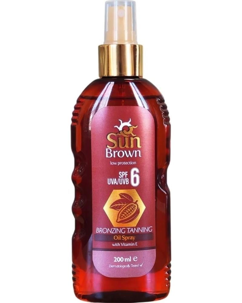 Sun Brown Hindistan Cevizi Özlü Spf 6 Bronzlaştırıcı Güneş Yağı Spreyi 200 ml