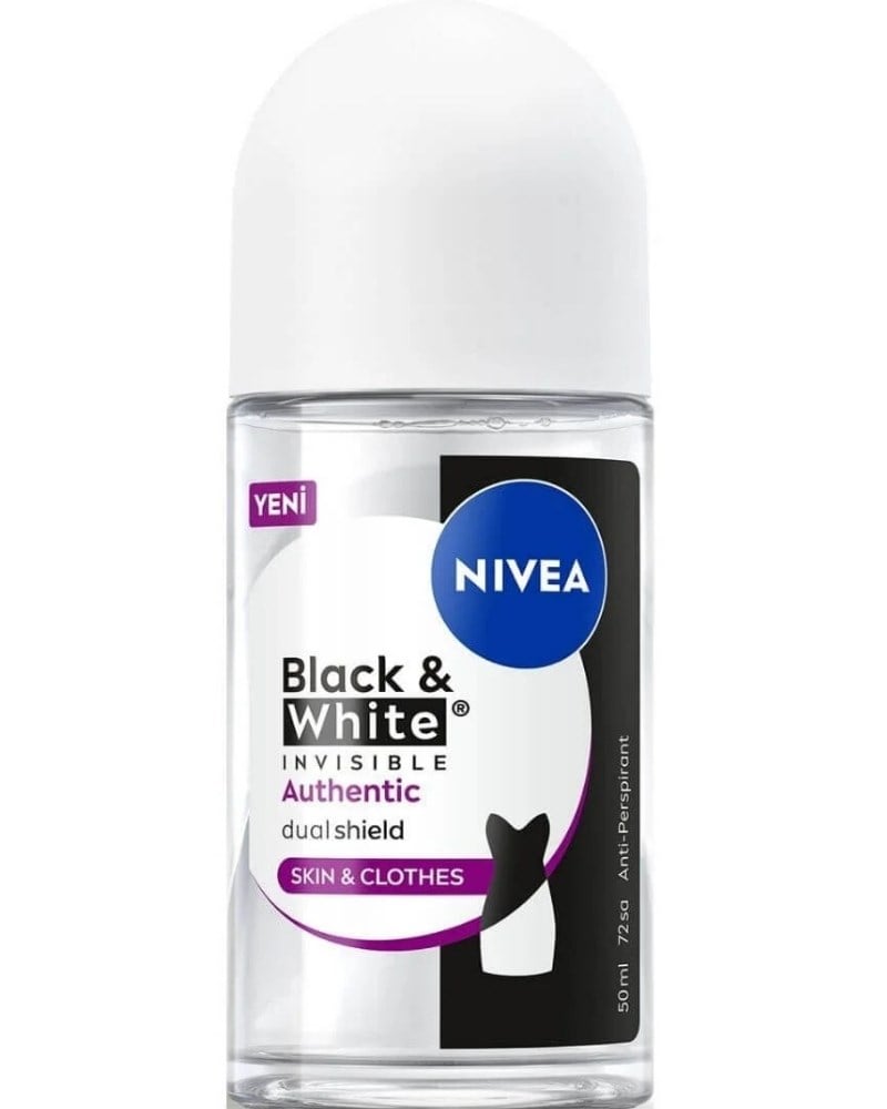 Nivea Deodorant Roll-On Black & White Authentic Kadın 50 ml