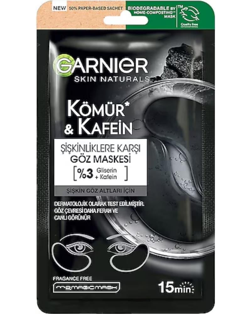 Garnier Skin Naturals Charcoal Caffeine Depuffing Eye Mask 5 g - Face Mask