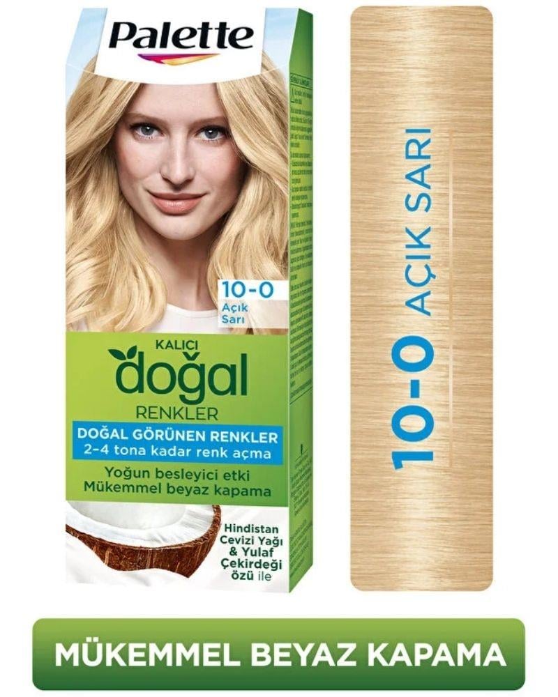 Palette Kalıcı Doğal Renkler 10-0 Açık Sarı Goji Berry Özü Saç Boyası