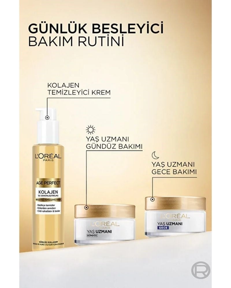 L'Oreal Paris Age Perfect Kolajen İle Zenginleştirilmiş Besleyici Temizleyici Krem
