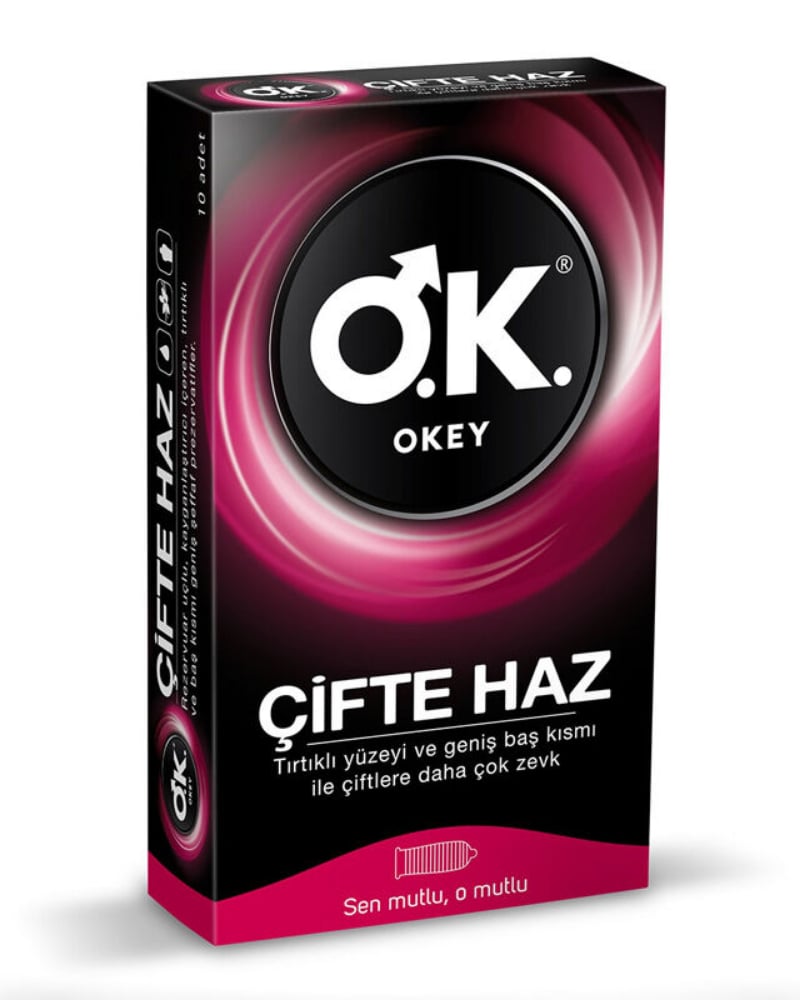 Okey Çifte Haz Prezervatif 10 adet