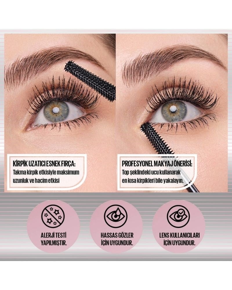 Maybelline New York Lash Sensational Sky Tubes Limitsiz Uzunluk ve Hacim Etkisi Veren Tubing Maskara